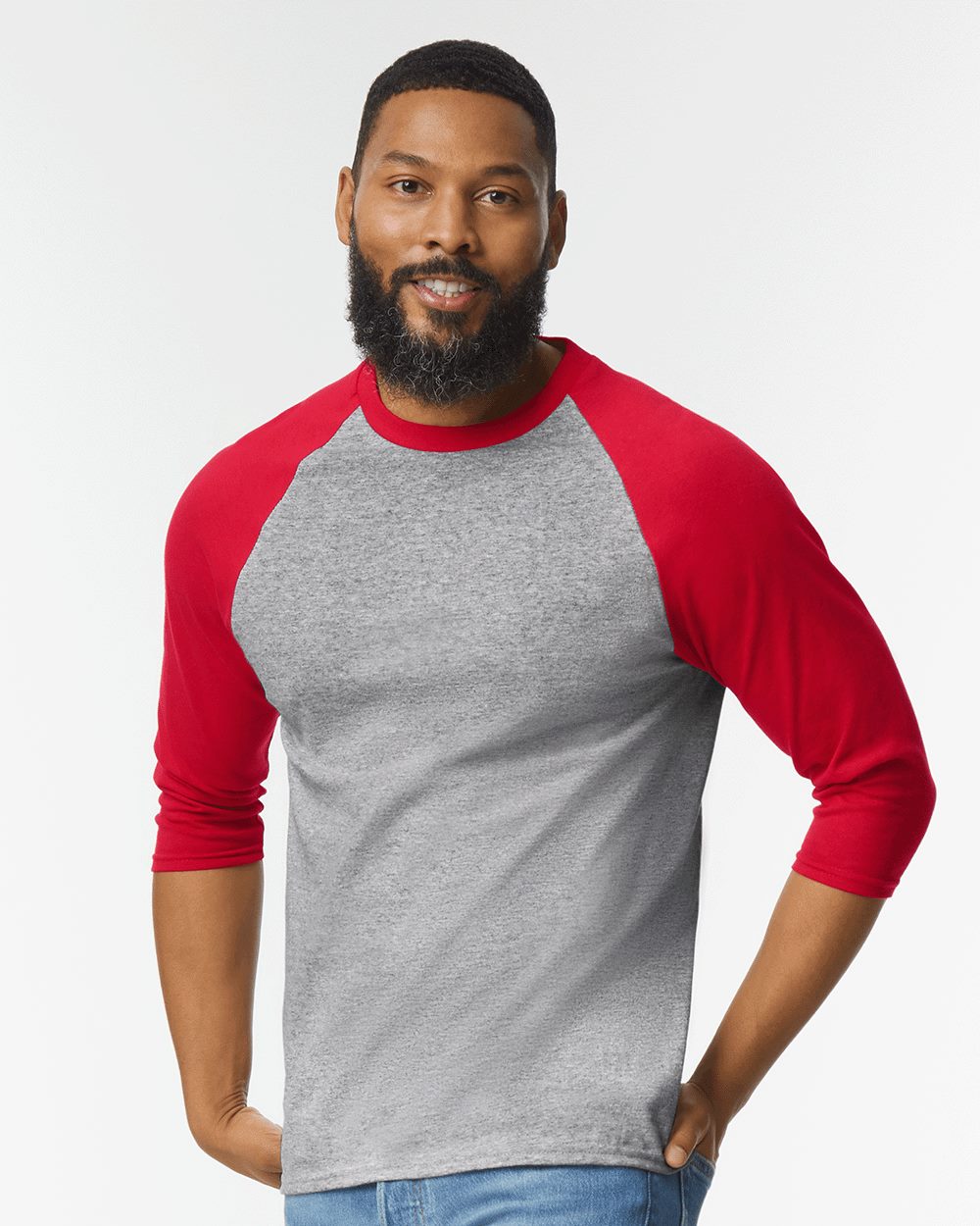 Heavy Cotton™ Raglan Three-Quarter Sleeve T-Shirt - 5700S - Emochoice